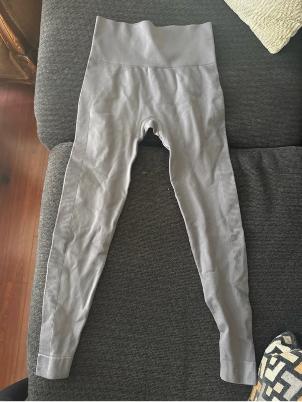 SET Active Womens High-Waist Seamless Leggings - Light Gray